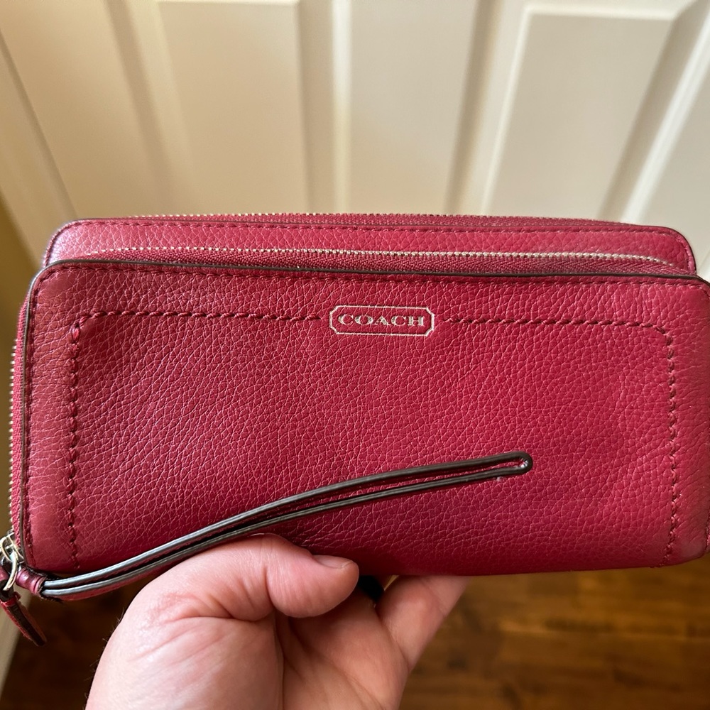 Gently Used Coach Large Accordion Wallet